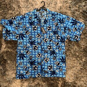 YAGO AUTHENTIC PRODUCTS blue Hawaiian/Aloha Print BIG MEN'S 4XL -NWT-